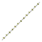 CHS-117-PR Silver Overlay Beading & Extender Peridot Chain Beads Bali Designs Inc